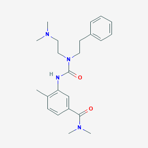 3-[[2-(dimethylamino)ethyl-(2-phenylethyl)carbamoyl]amino]-N,N,4-trimethylbenzamide