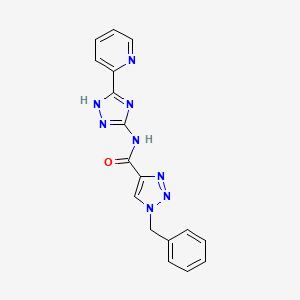 1-benzyl-N-(5-pyridin-2-yl-1H-1,2,4-triazol-3-yl)triazole-4-carboxamide