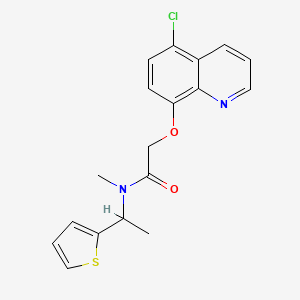 2-(5-chloroquinolin-8-yl)oxy-N-methyl-N-(1-thiophen-2-ylethyl)acetamide