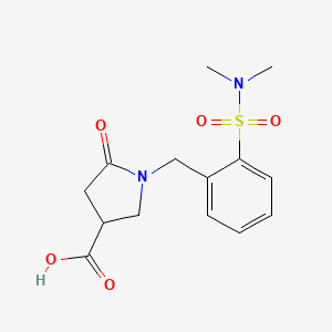 1-[[2-(Dimethylsulfamoyl)phenyl]methyl]-5-oxopyrrolidine-3-carboxylic acid