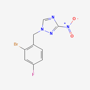 1-[(2-Bromo-4-fluorophenyl)methyl]-3-nitro-1,2,4-triazole