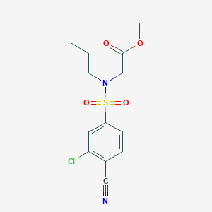 Methyl 2-[(3-chloro-4-cyanophenyl)sulfonyl-propylamino]acetate