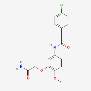 N-[3-(2-amino-2-oxoethoxy)-4-methoxyphenyl]-2-(4-chlorophenyl)-2-methylpropanamide