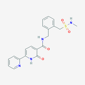 N-[[2-(methylsulfamoylmethyl)phenyl]methyl]-2-oxo-6-pyridin-2-yl-1H-pyridine-3-carboxamide