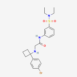 2-[[1-(4-bromophenyl)cyclobutyl]amino]-N-[3-(diethylsulfamoyl)phenyl]acetamide