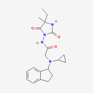 2-[cyclopropyl(2,3-dihydro-1H-inden-1-yl)amino]-N-(4-ethyl-4-methyl-2,5-dioxoimidazolidin-1-yl)acetamide