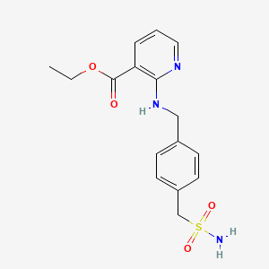 molecular formula C16H19N3O4S B6620613 Ethyl 2-[[4-(sulfamoylmethyl)phenyl]methylamino]pyridine-3-carboxylate 