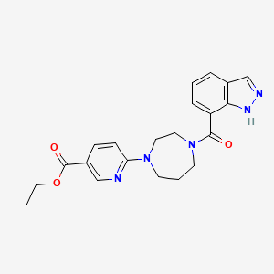 ethyl 6-[4-(1H-indazole-7-carbonyl)-1,4-diazepan-1-yl]pyridine-3-carboxylate