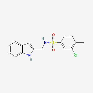 3-chloro-N-(1H-indol-2-ylmethyl)-4-methylbenzenesulfonamide