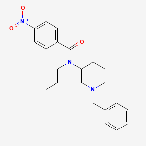 molecular formula C22H27N3O3 B6620634 N-(1-benzylpiperidin-3-yl)-4-nitro-N-propylbenzamide 