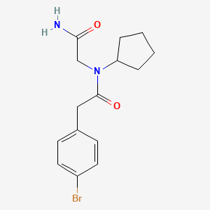 N-(2-amino-2-oxoethyl)-2-(4-bromophenyl)-N-cyclopentylacetamide