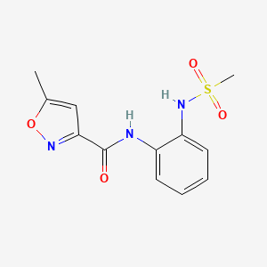 molecular formula C12H13N3O4S B6620683 N-[2-(methanesulfonamido)phenyl]-5-methyl-1,2-oxazole-3-carboxamide 