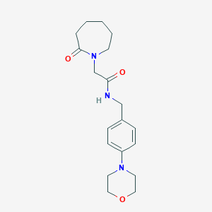 molecular formula C19H27N3O3 B6620686 N-[(4-morpholin-4-ylphenyl)methyl]-2-(2-oxoazepan-1-yl)acetamide 