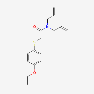 2-(4-ethoxyphenyl)sulfanyl-N,N-bis(prop-2-enyl)acetamide