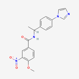 N-[1-(4-imidazol-1-ylphenyl)ethyl]-4-methoxy-3-nitrobenzamide