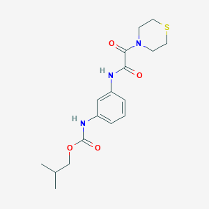 2-methylpropyl N-[3-[(2-oxo-2-thiomorpholin-4-ylacetyl)amino]phenyl]carbamate