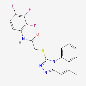 2-[(5-methyl-[1,2,4]triazolo[4,3-a]quinolin-1-yl)sulfanyl]-N-(2,3,4-trifluorophenyl)acetamide