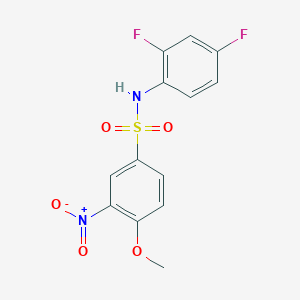 molecular formula C13H10F2N2O5S B6620774 N-(2,4-difluorophenyl)-4-methoxy-3-nitrobenzenesulfonamide 