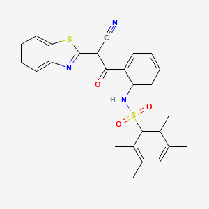 N-[2-[2-(1,3-benzothiazol-2-yl)-2-cyanoacetyl]phenyl]-2,3,5,6-tetramethylbenzenesulfonamide