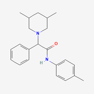 molecular formula C22H28N2O B6620818 2-(3,5-dimethylpiperidin-1-yl)-N-(4-methylphenyl)-2-phenylacetamide 