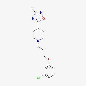 5-[1-[3-(3-Chlorophenoxy)propyl]piperidin-4-yl]-3-methyl-1,2,4-oxadiazole