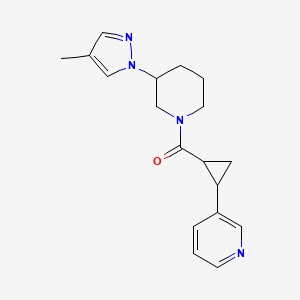 [3-(4-Methylpyrazol-1-yl)piperidin-1-yl]-(2-pyridin-3-ylcyclopropyl)methanone