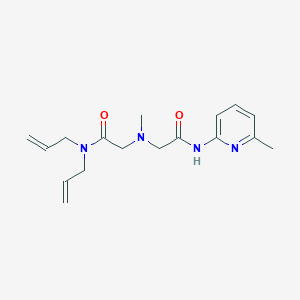 2-[[2-[bis(prop-2-enyl)amino]-2-oxoethyl]-methylamino]-N-(6-methylpyridin-2-yl)acetamide