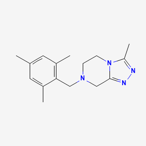 molecular formula C16H22N4 B6620898 3-methyl-7-[(2,4,6-trimethylphenyl)methyl]-6,8-dihydro-5H-[1,2,4]triazolo[4,3-a]pyrazine 