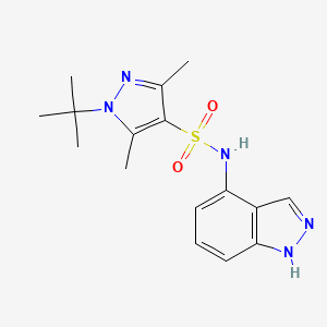 1-tert-butyl-N-(1H-indazol-4-yl)-3,5-dimethylpyrazole-4-sulfonamide