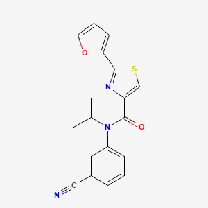 N-(3-cyanophenyl)-2-(furan-2-yl)-N-propan-2-yl-1,3-thiazole-4-carboxamide