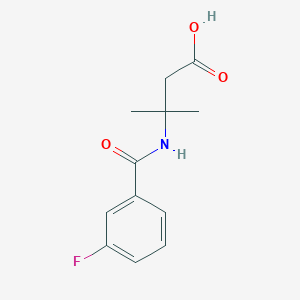 3-(3-Fluorobenzamido)-3-methylbutanoic acid