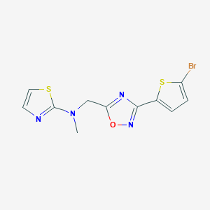 N-[[3-(5-bromothiophen-2-yl)-1,2,4-oxadiazol-5-yl]methyl]-N-methyl-1,3-thiazol-2-amine