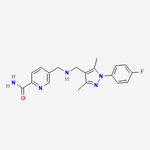 5-[[[1-(4-Fluorophenyl)-3,5-dimethylpyrazol-4-yl]methylamino]methyl]pyridine-2-carboxamide