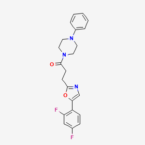 3-[5-(2,4-Difluorophenyl)-1,3-oxazol-2-yl]-1-(4-phenylpiperazin-1-yl)propan-1-one