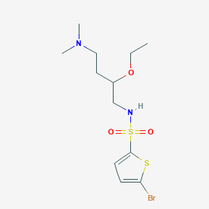 molecular formula C12H21BrN2O3S2 B6621082 5-bromo-N-[4-(dimethylamino)-2-ethoxybutyl]thiophene-2-sulfonamide 