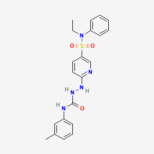 1-[[5-[Ethyl(phenyl)sulfamoyl]pyridin-2-yl]amino]-3-(3-methylphenyl)urea