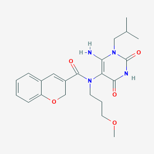 N-[6-amino-1-(2-methylpropyl)-2,4-dioxopyrimidin-5-yl]-N-(3-methoxypropyl)-2H-chromene-3-carboxamide