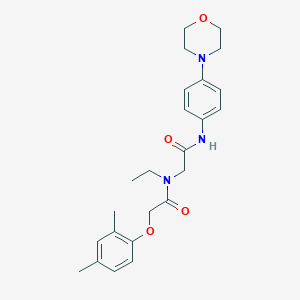 molecular formula C24H31N3O4 B6621181 2-[[2-(2,4-dimethylphenoxy)acetyl]-ethylamino]-N-(4-morpholin-4-ylphenyl)acetamide 