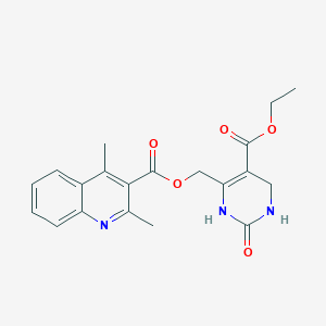 (5-ethoxycarbonyl-2-oxo-3,4-dihydro-1H-pyrimidin-6-yl)methyl 2,4-dimethylquinoline-3-carboxylate