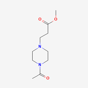 molecular formula C10H18N2O3 B6621216 Methyl 3-(4-Acetylpiperazin-1-yl)propanoate 