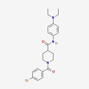 1-(4-bromobenzoyl)-N-[4-(diethylamino)phenyl]piperidine-4-carboxamide