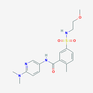 N-[6-(dimethylamino)pyridin-3-yl]-5-(2-methoxyethylsulfamoyl)-2-methylbenzamide