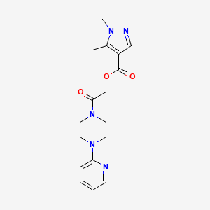 molecular formula C17H21N5O3 B6621276 [2-Oxo-2-(4-pyridin-2-ylpiperazin-1-yl)ethyl] 1,5-dimethylpyrazole-4-carboxylate 