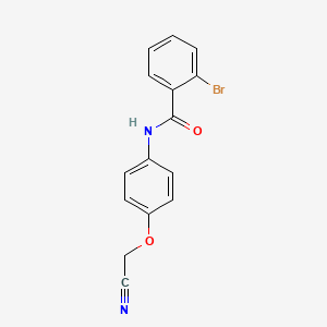 molecular formula C15H11BrN2O2 B6621278 2-bromo-N-[4-(cyanomethoxy)phenyl]benzamide 