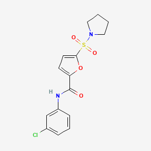 N-(3-chlorophenyl)-5-pyrrolidin-1-ylsulfonylfuran-2-carboxamide