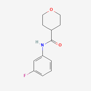 N-(3-fluorophenyl)oxane-4-carboxamide