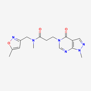 N-methyl-N-[(5-methyl-1,2-oxazol-3-yl)methyl]-3-(1-methyl-4-oxopyrazolo[3,4-d]pyrimidin-5-yl)propanamide