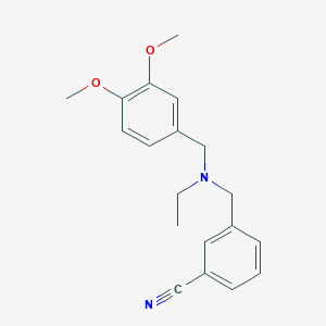 3-[[(3,4-Dimethoxyphenyl)methyl-ethylamino]methyl]benzonitrile