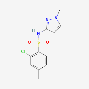 2-chloro-4-methyl-N-(1-methylpyrazol-3-yl)benzenesulfonamide