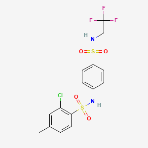 2-chloro-4-methyl-N-[4-(2,2,2-trifluoroethylsulfamoyl)phenyl]benzenesulfonamide